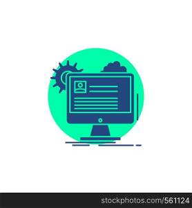Account, profile, report, edit, Update Glyph Icon.. Vector EPS10 Abstract Template background