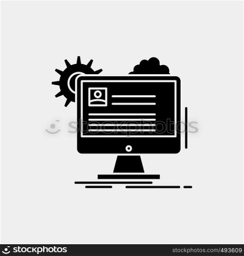 Account, profile, report, edit, Update Glyph Icon. Vector isolated illustration. Vector EPS10 Abstract Template background
