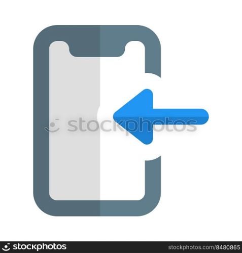 Account signin smartphone isolated on white background background
