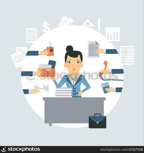 accountant all needed in the workplace illustration