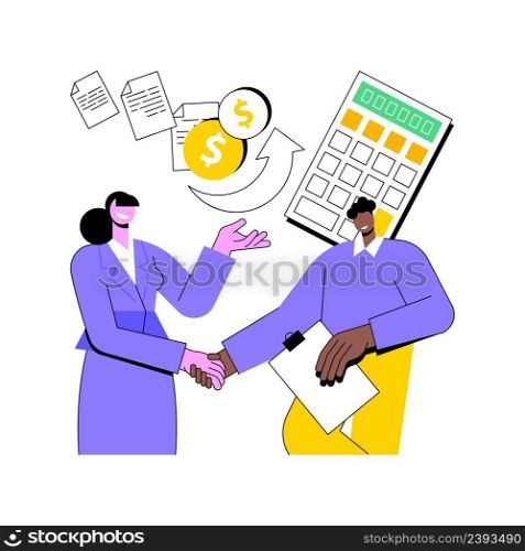 Accountant appo∫ment abstract concept vector illustration. Schedu≤appo∫ment, filing tax form, income statement and financial audit, tax a≥nt service, clients list abstract metaphor.. Accountant appo∫ment abstract concept vector illustration.