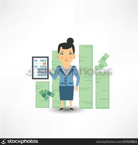 accountant counting money