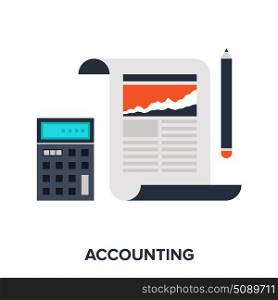 accounting. Abstract vector illustration of accounting flat design concept.