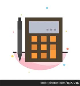 Accounting, Account, Calculate, Calculation, Calculator, Financial, Math Abstract Flat Color Icon Template