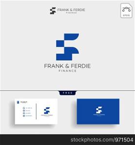 accounting and financial logo template vector illustration, icon element with business card - vector. accounting and financial logo template vector illustration