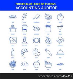 Accounting Auditor Icons - Futuro Blue 25 Icon pack