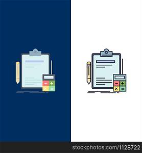Accounting, banking, calculator, finance, Audit Flat Color Icon Vector