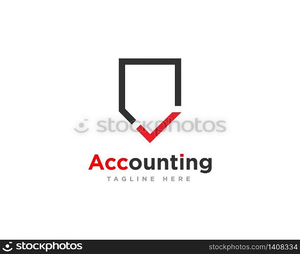 Accounting Check Logo Design Vector