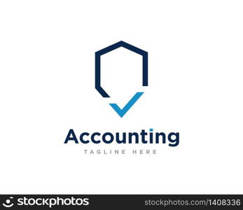 Accounting Check Logo Design Vector