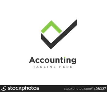 Accounting Check Logo Design Vector