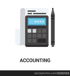 accounting icon concept. Modern flat vector illustration icon design concept. Icon for mobile and web graphics. Flat symbol, logo creative concept. Simple and clean flat pictogram
