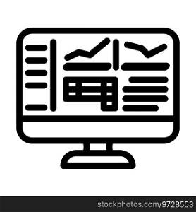 accounting software line icon vector. accounting software sign. isolated contour symbol black illustration. accounting software line icon vector illustration