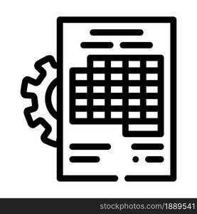 accounting working process erp line icon vector. accounting working process erp sign. isolated contour symbol black illustration. accounting working process erp line icon vector illustration