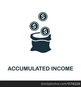 Accumulated Income vector icon illustration. Creative sign from investment icons collection. Filled flat Accumulated Income icon for computer and mobile. Symbol, logo vector graphics.. Accumulated Income vector icon symbol. Creative sign from investment icons collection. Filled flat Accumulated Income icon for computer and mobile