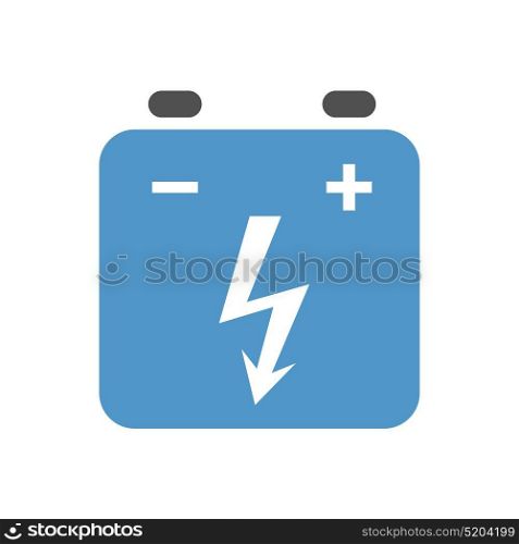 accumulator battery - gray blue icon isolated on white background. car service icon