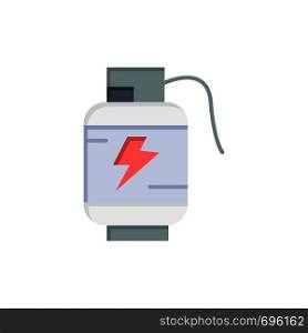 Accumulator, Battery, Power, Charge Flat Color Icon. Vector icon banner Template