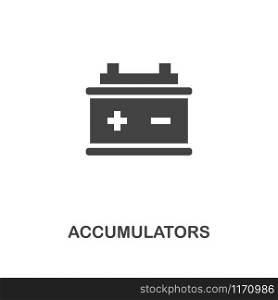 Accumulators creative icon. Simple element illustration. Accumulators concept symbol design from car parts collection. Can be used for web, mobile, web design, apps, software, print. Accumulators creative icon. Simple element illustration. Accumulators concept symbol design from car parts collection. Can be used for web, mobile, web design, apps, software, print.