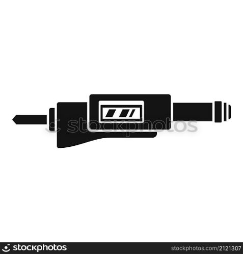 Accuracy micrometer icon simple vector. Precision caliper. Design vernier. Accuracy micrometer icon simple vector. Precision caliper