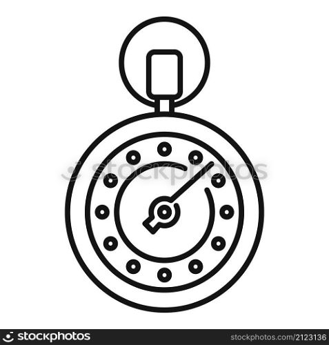 Accurate stopwatch icon outline vector. Watch timer. Sport time. Accurate stopwatch icon outline vector. Watch timer