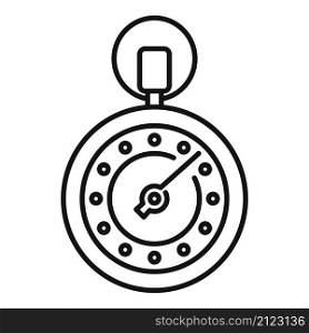 Accurate stopwatch icon outline vector. Watch timer. Sport time. Accurate stopwatch icon outline vector. Watch timer