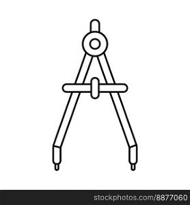 Accurate Tool Architecture Compass Icon Vector Logo Template Illustration Design
