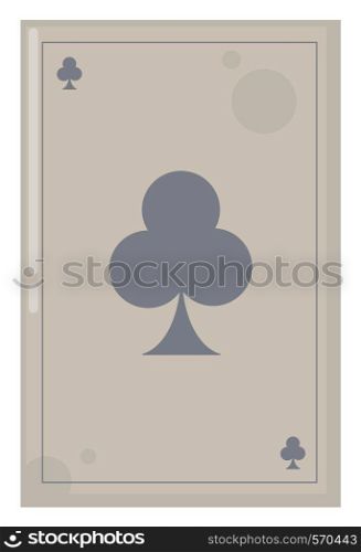 Ace of clover, illustration, vector on white background.