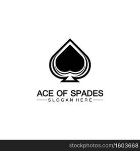 Ace of Spades icon logo design. Flat related icon for web and mobile applications. It can be used as - logo, pictogram, icon, infographic element. Illustration.