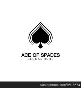 Ace of Spades icon logo design. Flat related icon for web and mobile applications. It can be used as - logo, pictogram, icon, infographic element. Illustration.