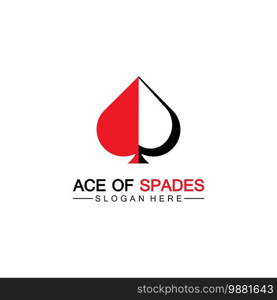 Ace of Spades icon logo design. Flat related icon for web and mobile applications. It can be used as - logo, pictogram, icon, infographic element. Illustration.