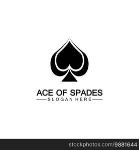 Ace of Spades icon logo design. Flat related icon for web and mobile applications. It can be used as - logo, pictogram, icon, infographic element. Illustration.