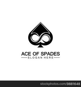 Ace of Spades icon logo design. Flat related icon for web and mobile applications. It can be used as - logo, pictogram, icon, infographic element. Illustration.