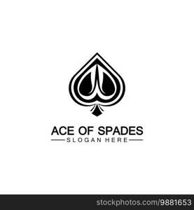 Ace of Spades icon logo design. Flat related icon for web and mobile applications. It can be used as - logo, pictogram, icon, infographic element. Illustration.