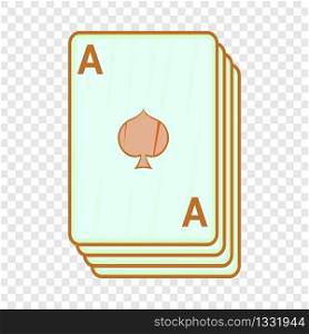 Ace of spades, playing cards icon in cartoon style on a background for any web design . Ace of spades, playing cards icon, cartoon style