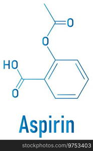 Acetylsalicylic acid or aspirin drug molecule Vector Image