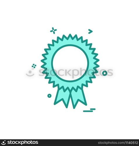 Achievement award best quality ribbon icon vector design