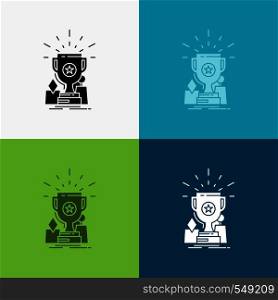 Achievement, award, cup, prize, trophy Icon Over Various Background. glyph style design, designed for web and app. Eps 10 vector illustration. Vector EPS10 Abstract Template background
