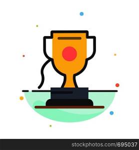 Achievement, Award, Sport, Game Abstract Flat Color Icon Template