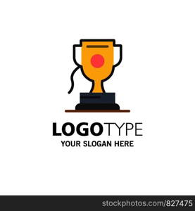 Achievement, Award, Sport, Game Business Logo Template. Flat Color