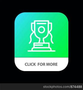 Achievement, Award, Sport, Game Mobile App Button. Android and IOS Line Version