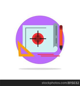 Achievement, File, File Target, Marketing, Target Abstract Circle Background Flat color Icon