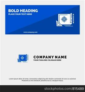 Achievement, File, File Target, Marketing, Target SOlid Icon Website Banner and Business Logo Template