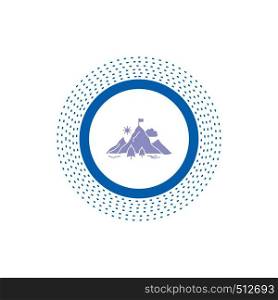 achievement, flag, mission, mountain, success Glyph Icon. Vector isolated illustration. Vector EPS10 Abstract Template background