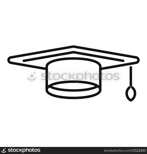 Achievement graduation hat icon outline vector. College diploma. Graduate student. Achievement graduation hat icon outline vector. College diploma