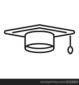 Achievement graduation hat icon outline vector. College diploma. Graduate student. Achievement graduation hat icon outline vector. College diploma