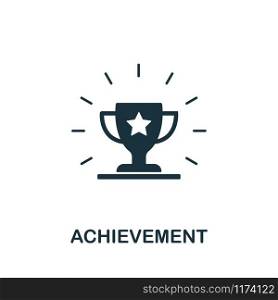 Achievement vector icon illustration. Creative sign from gamification icons collection. Filled flat Achievement icon for computer and mobile. Symbol, logo vector graphics.. Achievement vector icon symbol. Creative sign from gamification icons collection. Filled flat Achievement icon for computer and mobile