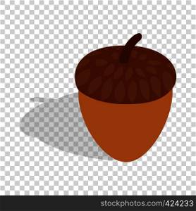 Acorn isometric icon 3d on a transparent background vector illustration. Acorn isometric icon