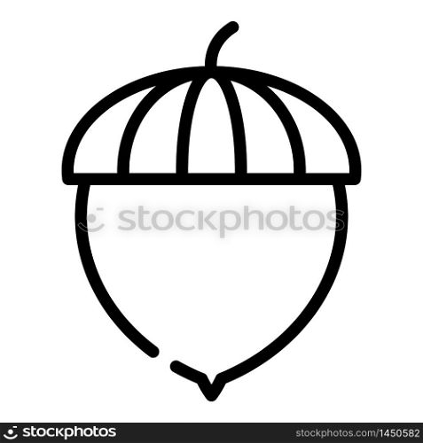 Acorn seed icon. Outline acorn seed vector icon for web design isolated on white background. Acorn seed icon, outline style