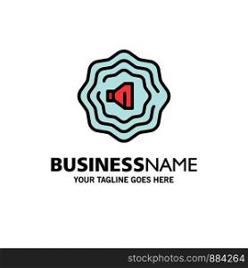 Acoustic Business Logo Template. Flat Color