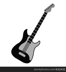 Acoustic guitar icon flat isolated on white background vector illustration. Acoustic guitar icon isolated