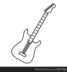 Acoustic guitar icon. Outline illustration of acoustic guitar vector icon for web. Acoustic guitar icon, outline style